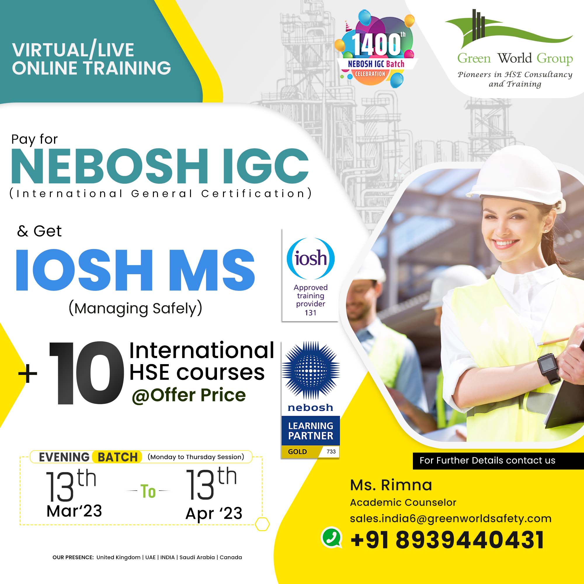 Upgrade your HSE Career with NEBOSH IGC..!! - AdTrack