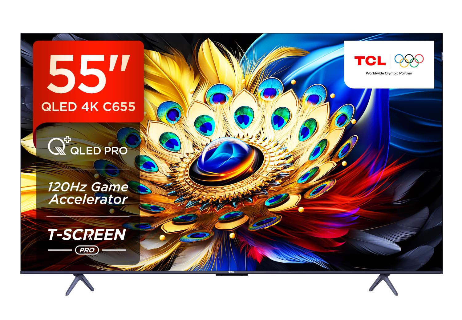 TCL C655 75 inch QLED 4K Smart Google TV - Dolby Vision & Atmos - AdTrack